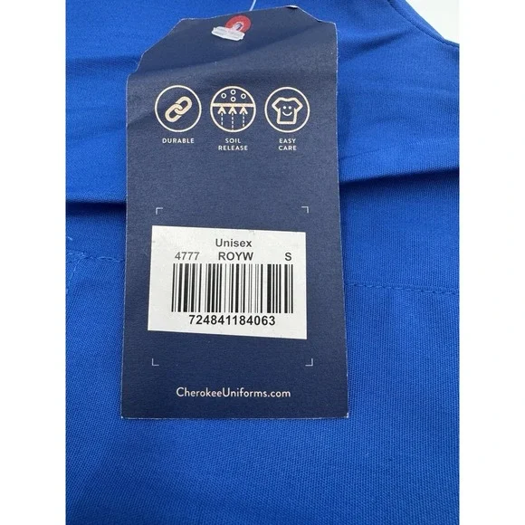 NWT Cherokee Workwear Scrub Top V-Neck Unisex #4777 Size S - Picture 6 of 8